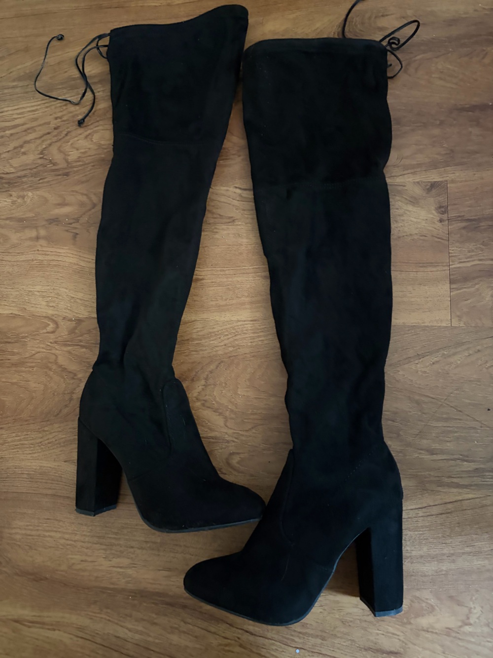 Windsor Black Over-the-Knee Block Heel Boots